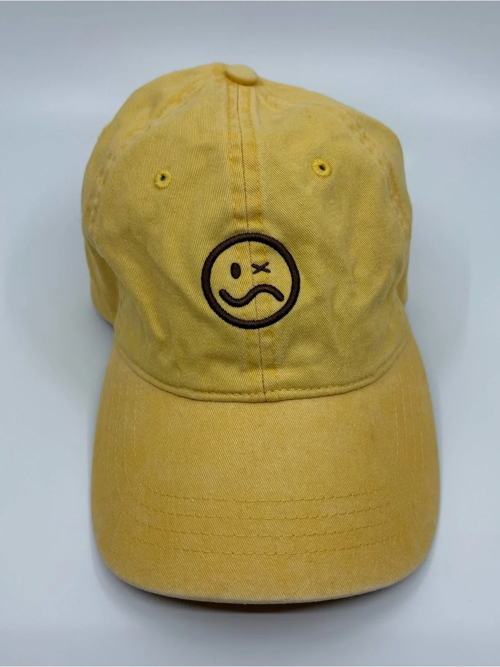 Sun Bum Yellow Baseball Cap Cotton Adjustable Collab Logo Surf Beach Smiley